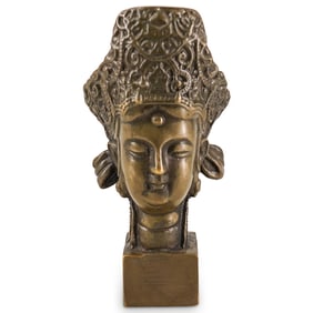 Antique Chinese Guan Yin Bronze Seal