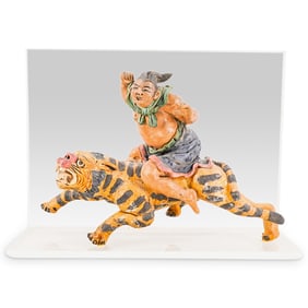 Antique Chinese Ceramic Tiger Roof TIle