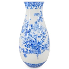 Japanese Arita Porcelain Blue and White Vase