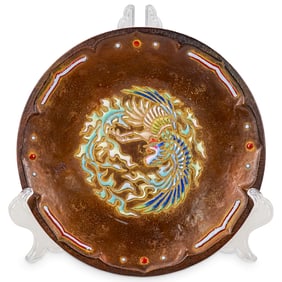 Japanese Enamel Copper Plate