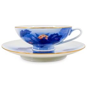 Japanese Porcelain Studio Cup and Saucer