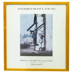 Stephen Scott Young 1990 Surovek Gallery Art Exhibition Signed Poster