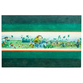 "La Tierra Y Su Fruta" Oil On Canvas