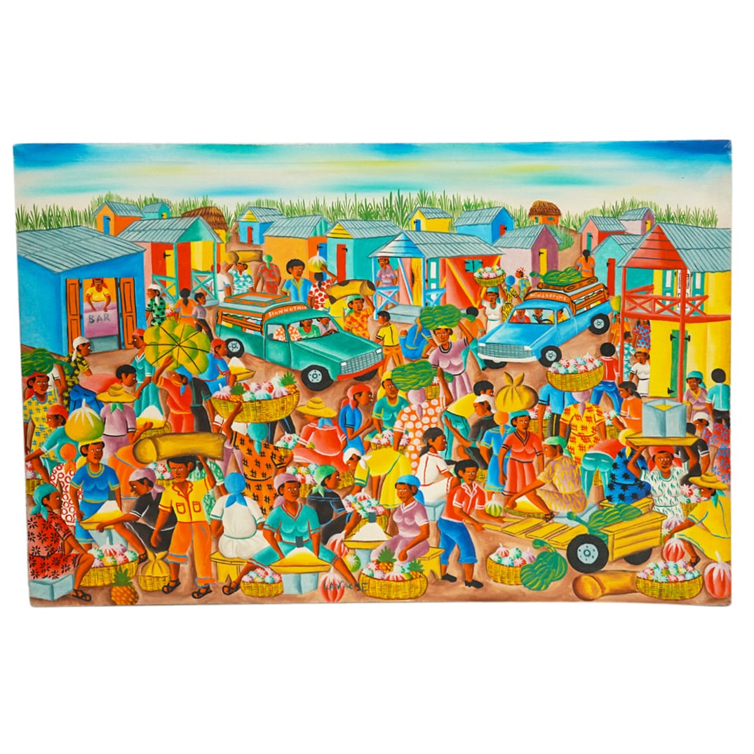 Edgard Lavache (Haitian, 20th Cent.)Oil On Canvas Painting (1 of 9)