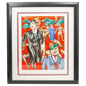 Red Grooms (American, B. 1937) "You Can Have A Body Like Mine" Silkscreen