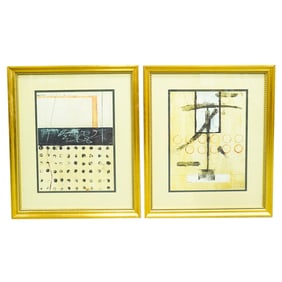 B. Timmens (B. 20th C.) "Syllable" And "Twelve" Offset Lithographs