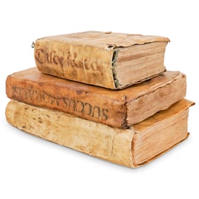 (3) Vellum Bound Books