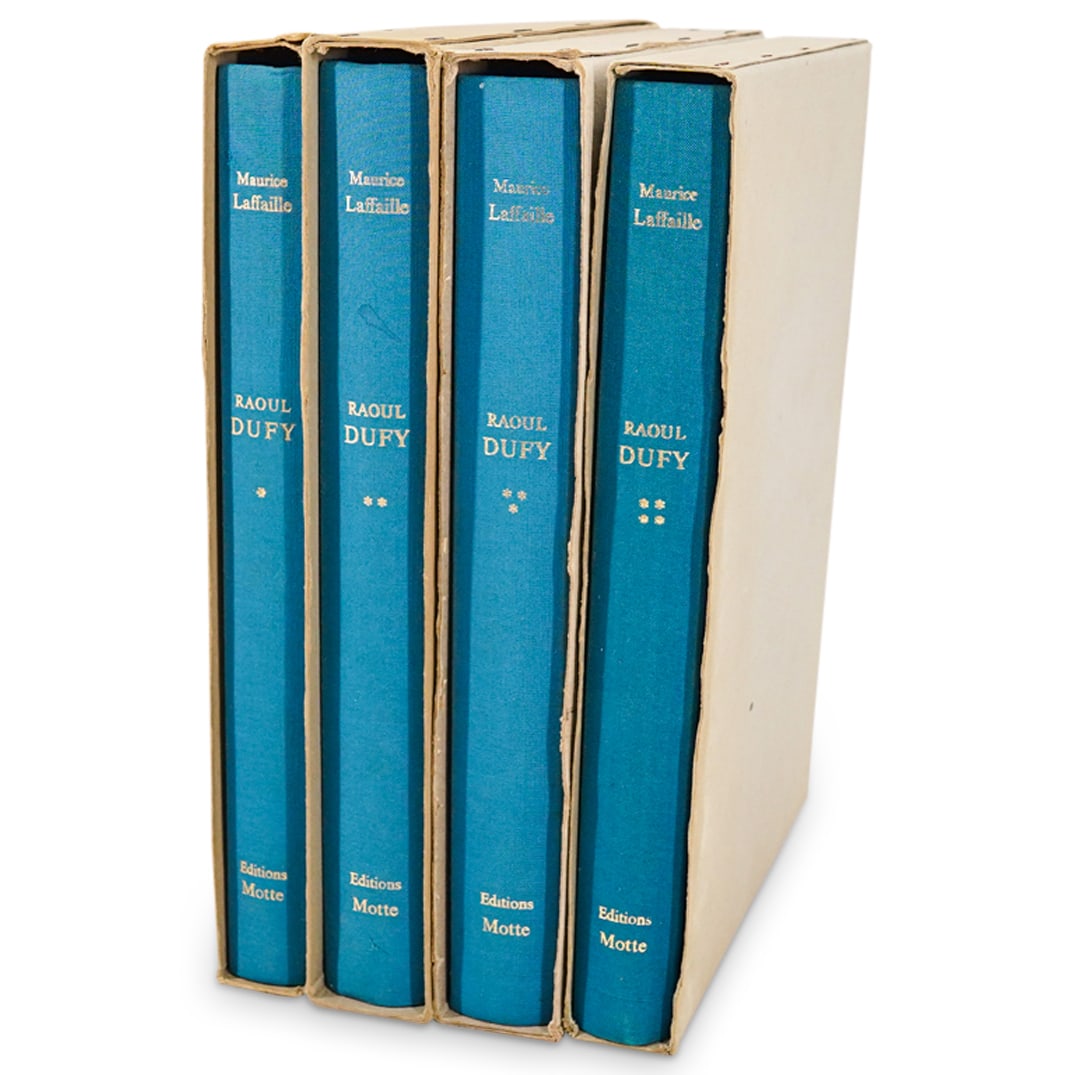 (4 Vol) "Raoul Dufy: Catalogue Raisonne De L'Oeuvre Peint" Books: DESCRIPTION: Volumes I-IV (assembled) of "Raoul Dufy: Catalogue Raisonne de l'oeuvre peint", published by Editions Motte, Geneva, 1972. Full cloth, without dust jackets. Volume I numbered 908 of 1200.