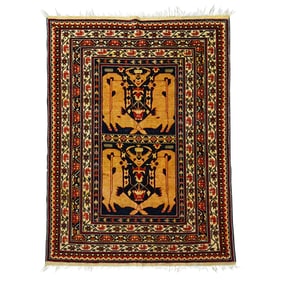 Signed Sayed Muhammad Middle Eastern Hand Knotted Wool Rug