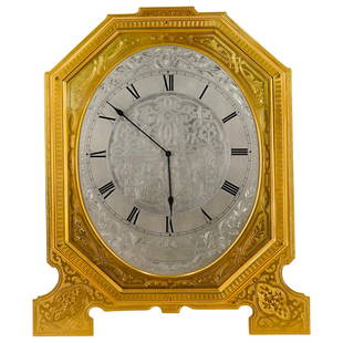 Thomas Cole Clock Strut Clock: DESCRIPTION: Thomas Cole strut clock A fine engraved giant octagonal strut timepiece by Thomas Cole, London, no. 1457, retailed by Tegelsten & Thornley, St. Petersburg Movement: Going barrel,