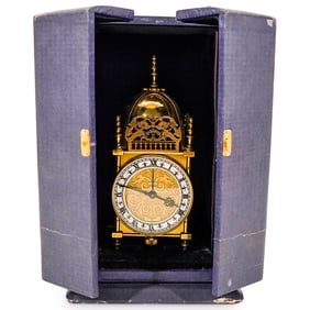 Swiss Luxor Brass Alarm Clock In Box