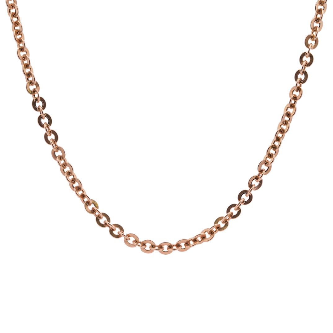 Retro 18k Gold Oval Link Necklace (1 of 5)