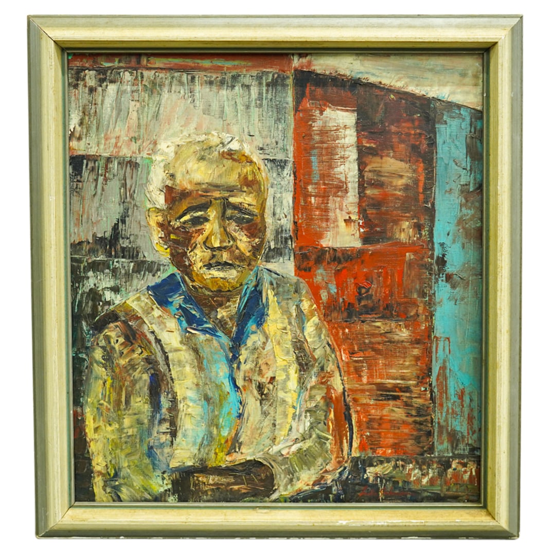 Lester Frederick Johnson (1919-2010) Oil On Canvas Portrait (1 of 8)