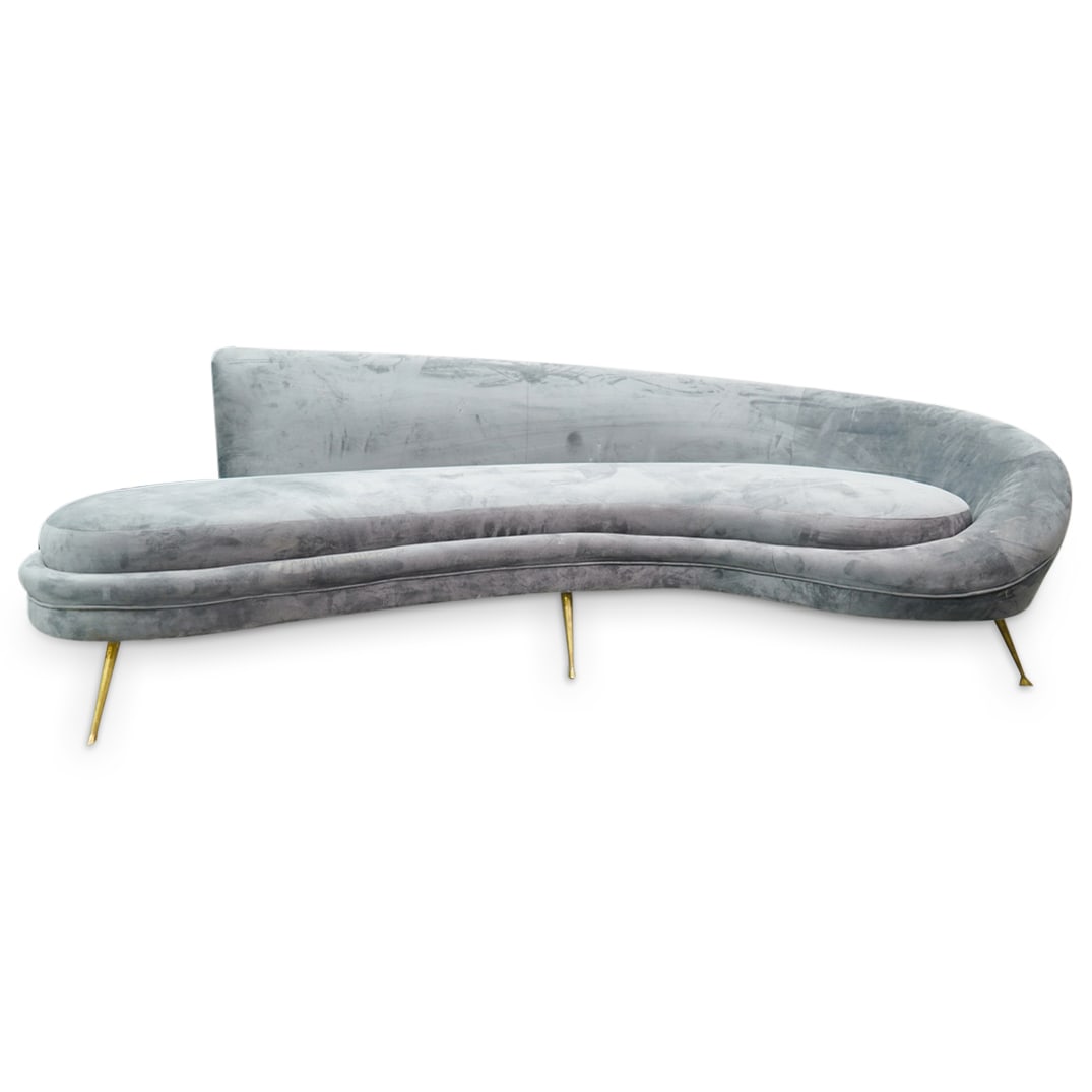 Mid-Century Modern Kidney Shape Sofa (1 of 16)