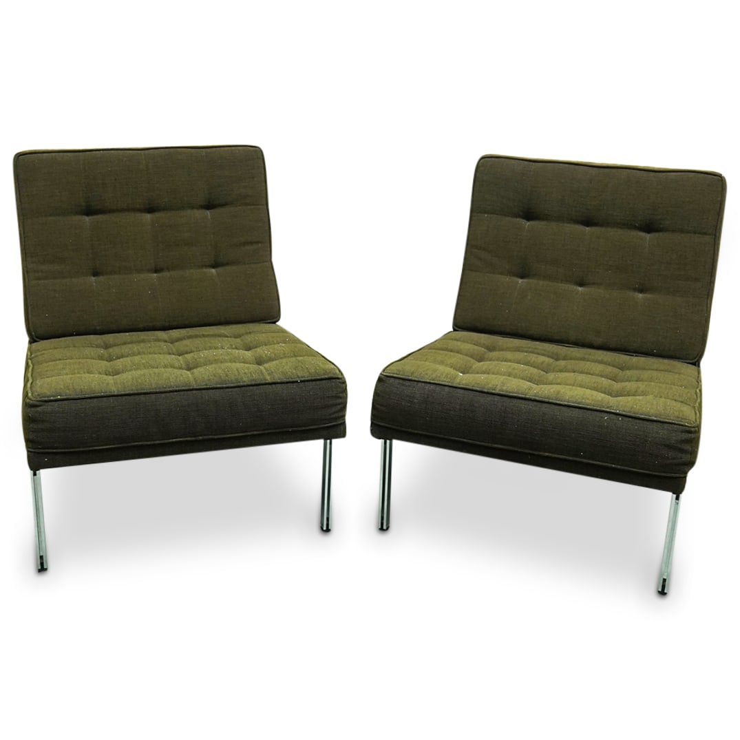 Pair Of Florence Knoll Mid Century Lounge Chairs (1 of 9)
