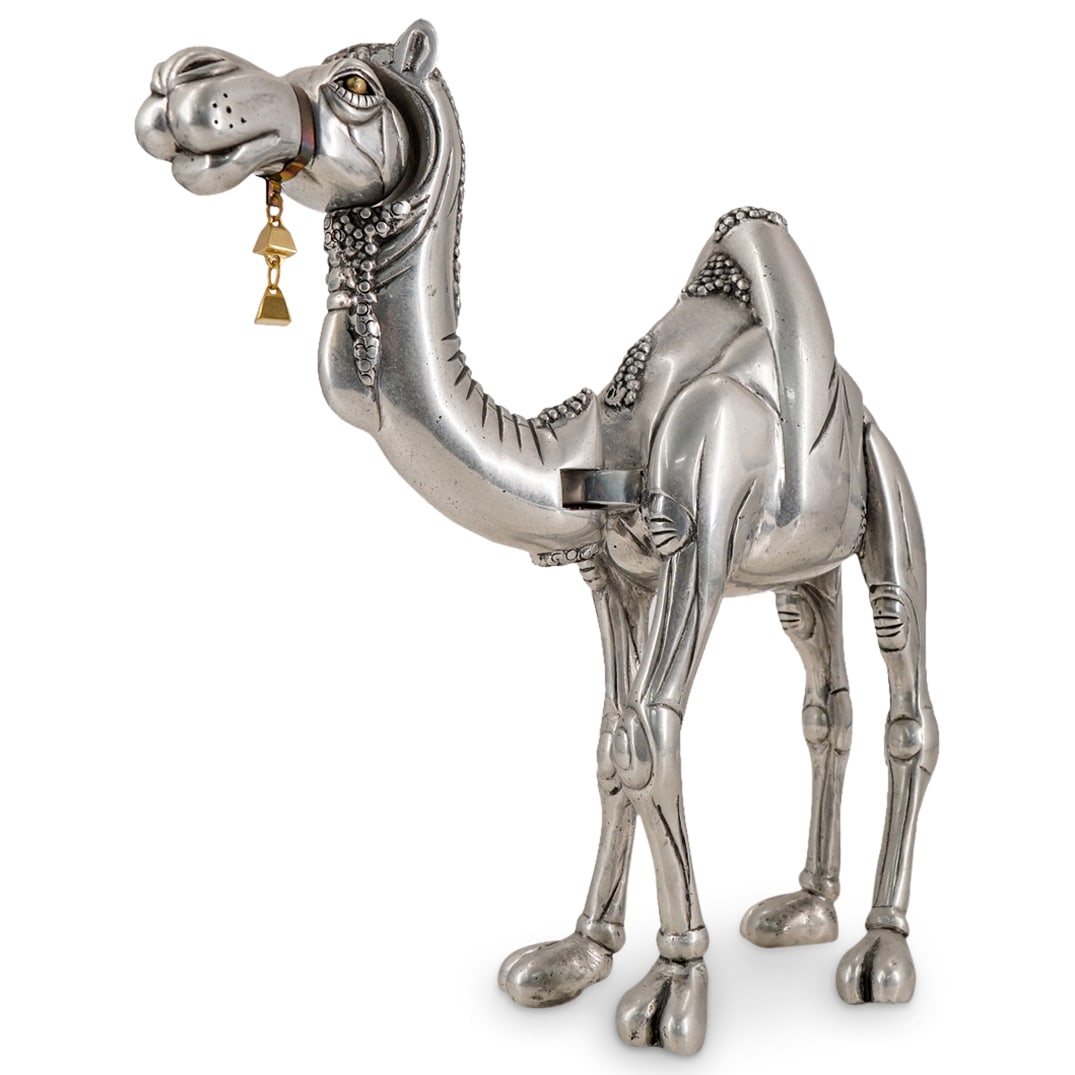 Frank Meisler Limited Edition "Standing Camel" Metal Sculpture (1 of 7)