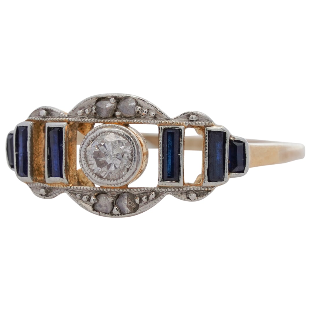 Art Deco 14K Gold & Diamond Ring (1 of 2)
