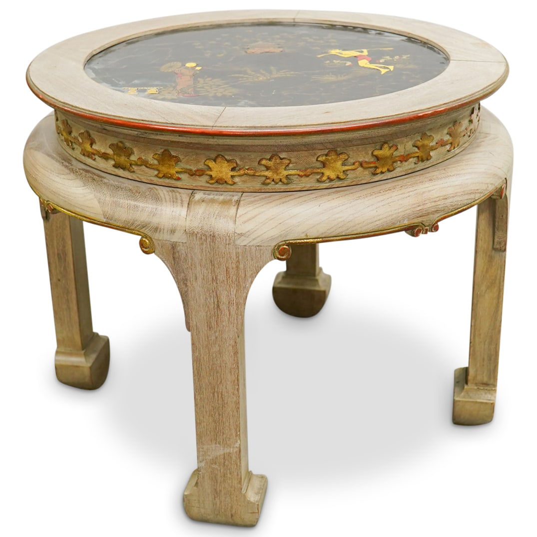 Vintage European Chinoiserie Round Table (1 of 16)