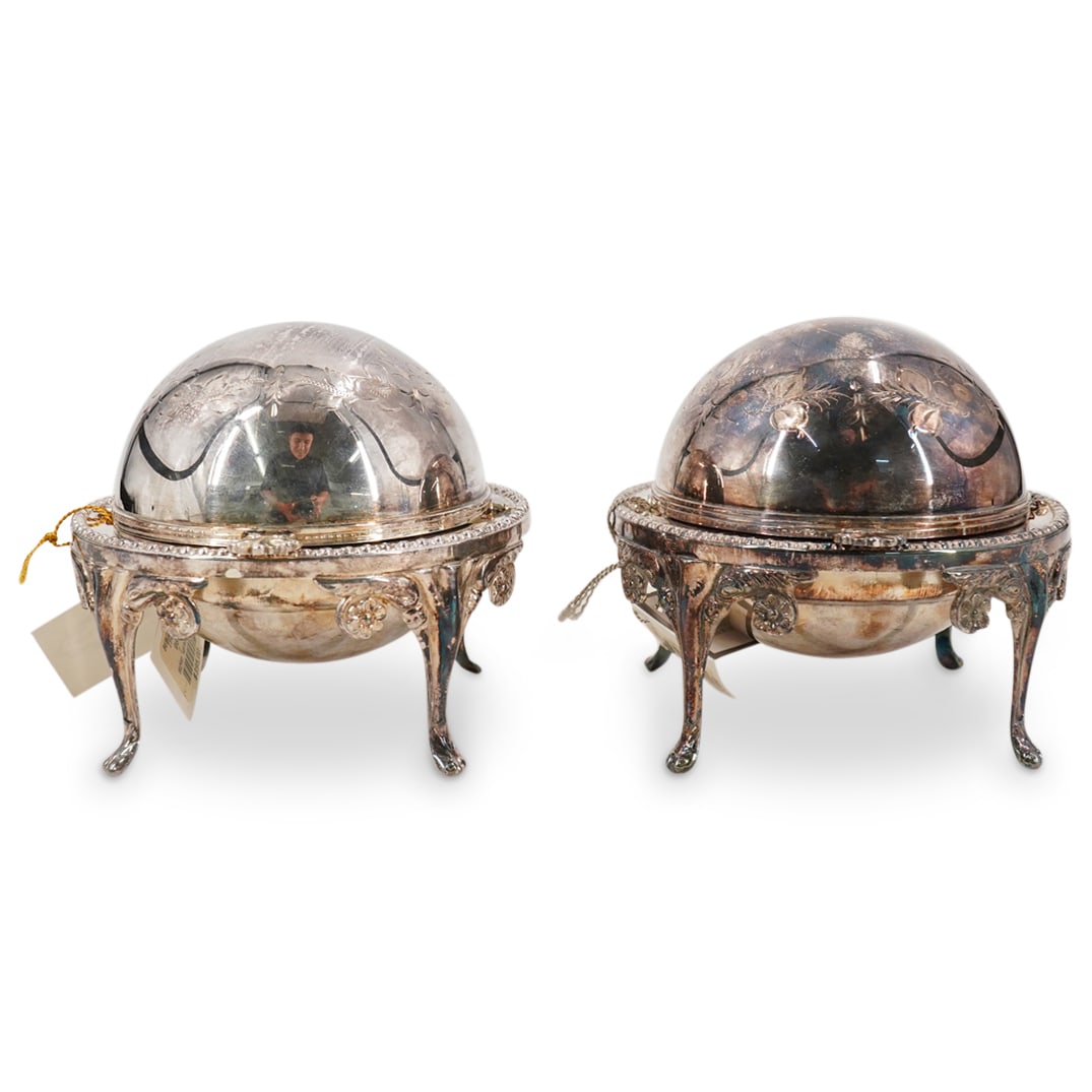 Pair English Silver Plated Butter Servers (1 of 8)