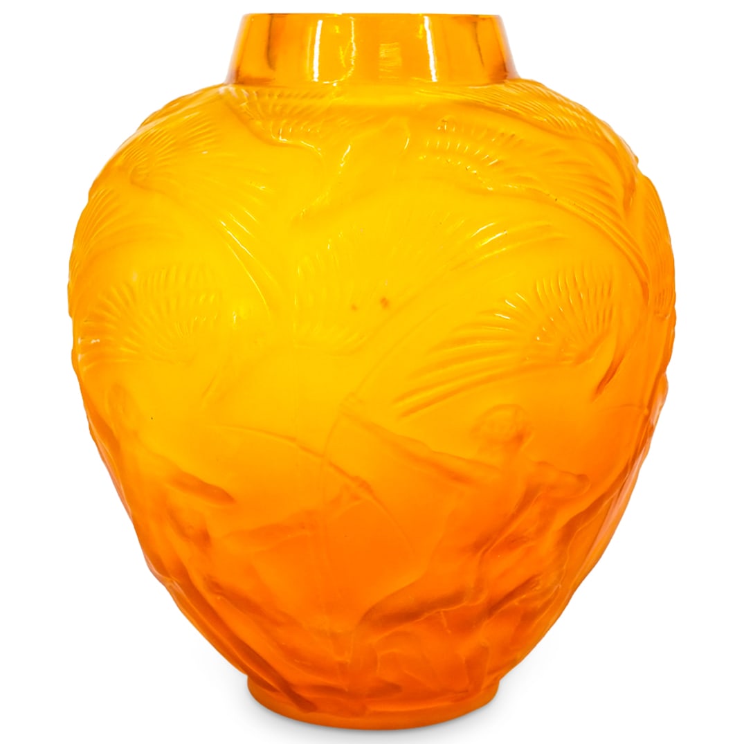 Style of Rene Lalique "Archers" Vase (1 of 8)