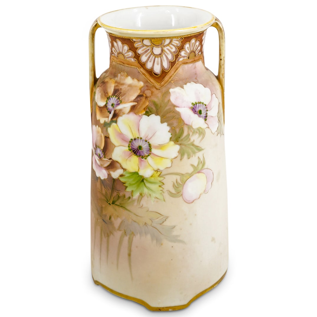 Antique Nippon Hand Painted Two Handled Vase (1 of 5)