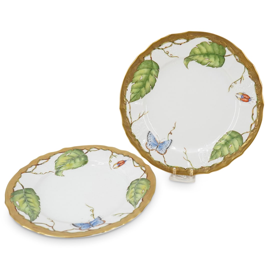 (2 Pc) Anna Weatherley Hand Painted Porcelain Bread Plates (1 of 5)