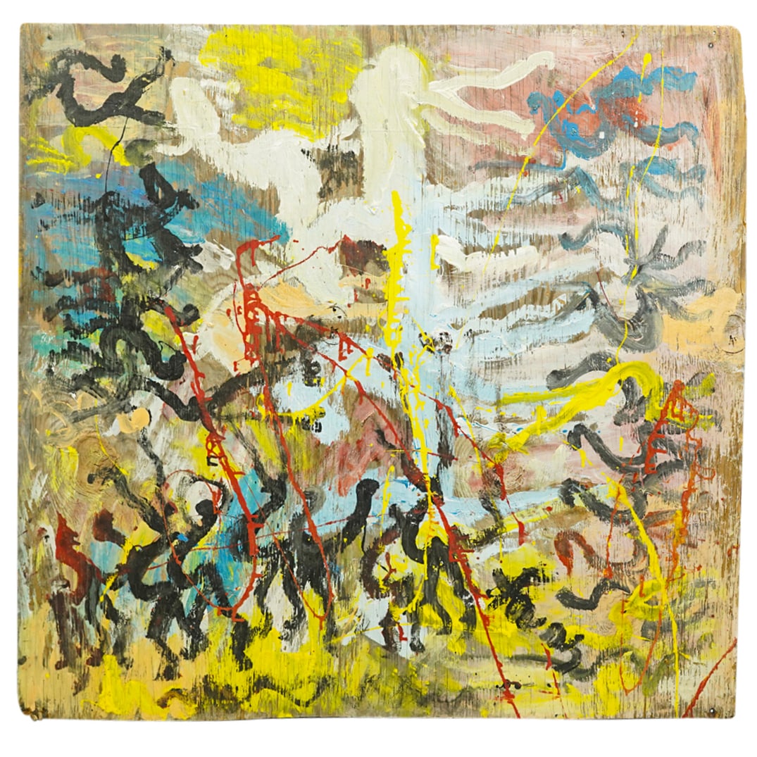 Purvis Young (American. 1943) Mixed Media Painting (1 of 7)