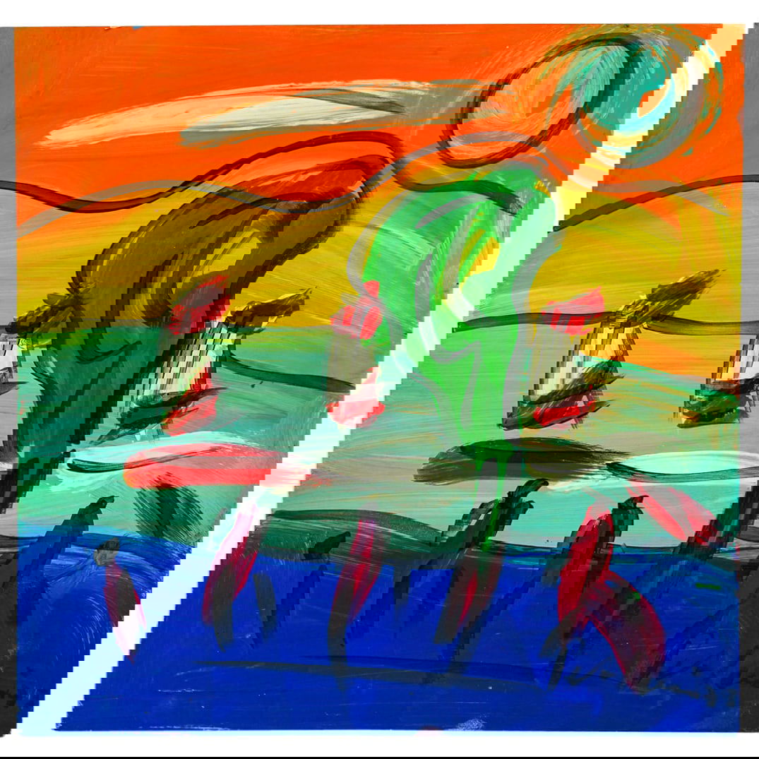 Peter Keil (B. 1942) "Lake II" Oil On Board (1 of 7)