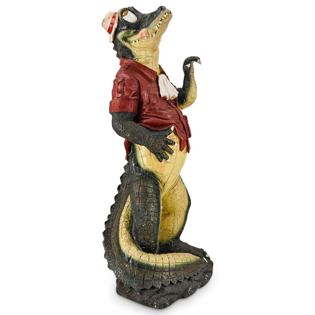 Resin Serving Butler in the Form of a Standing Alligator (1 of 16)