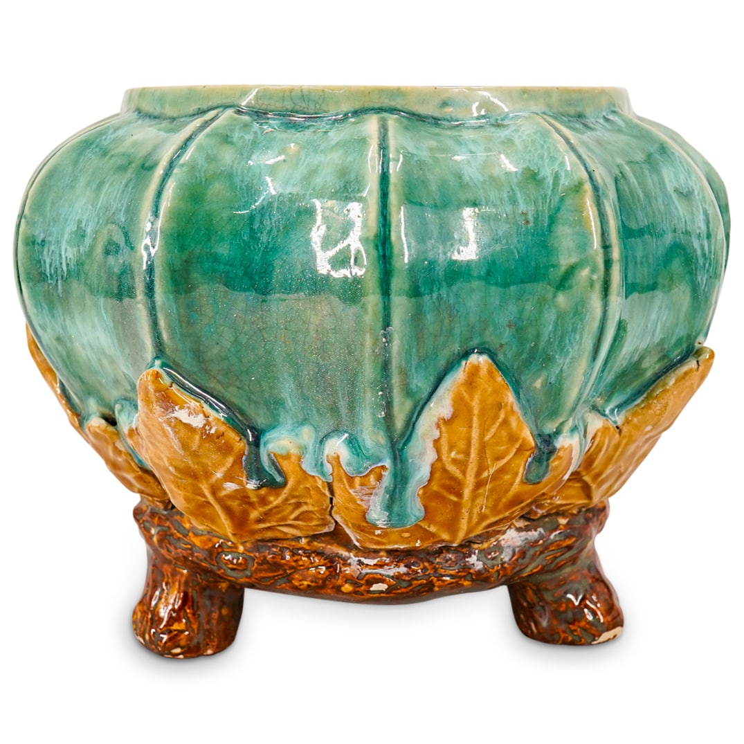 Vintage Majolica Footed Planter (1 of 9)