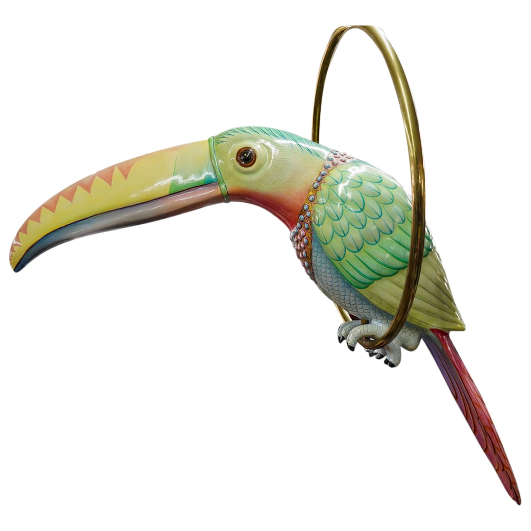 Sergio Bustamante (Mexican, B. 1949) Large Hanging Toucan On Ring (1 of 5)