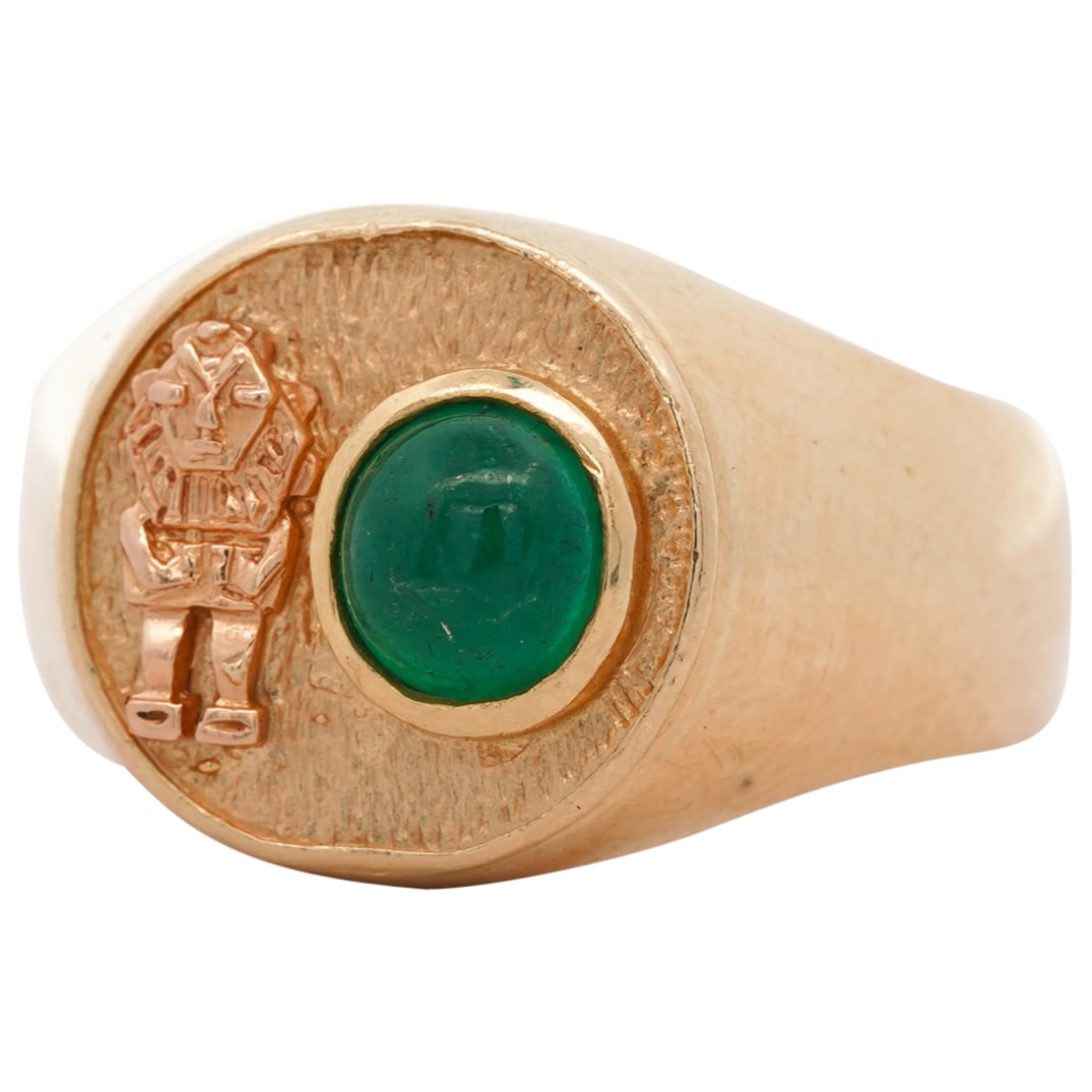 Vintage 18k Gold and Colombian Emerald Ring (1 of 3)