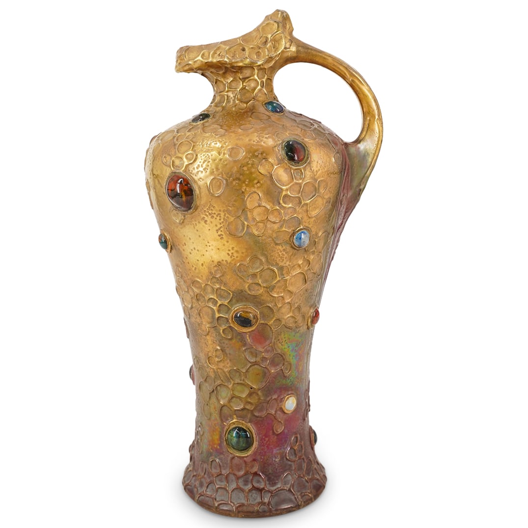 Antique Amphora Art Nouveau Enameled Ewer (1 of 9)