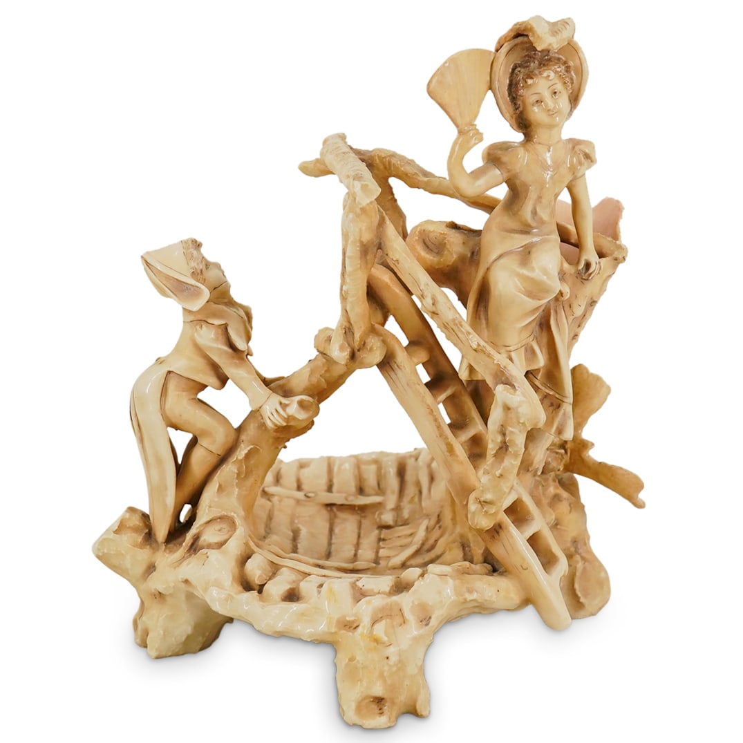 Art Nouveau Austrian Turn Teplitz Porcelain Group Sculpture (1 of 8)