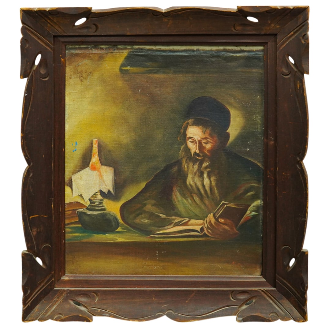 Oil On Canvas Rabbi Painting (1 of 5)