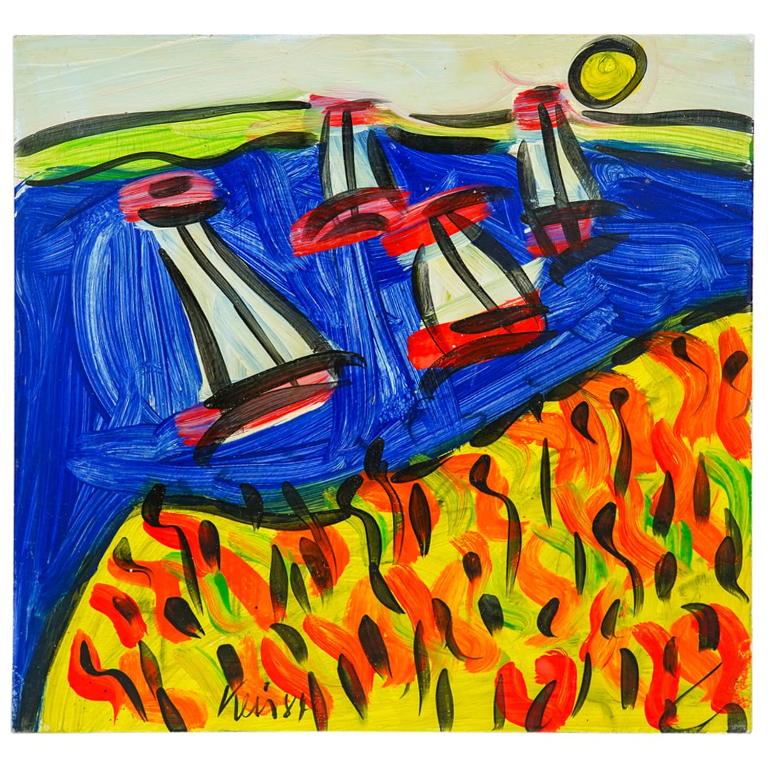 Peter Keil (B. 1942) "South Beach" Oil On Canvas (1 of 6)