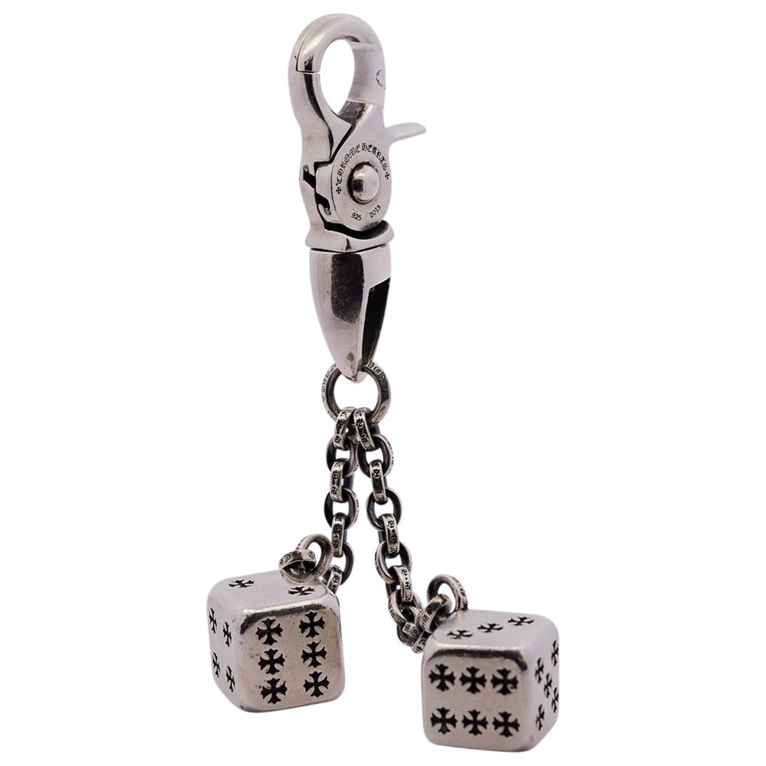 Rare Chrome Hearts Sterling Silver Dice Keychain Clip