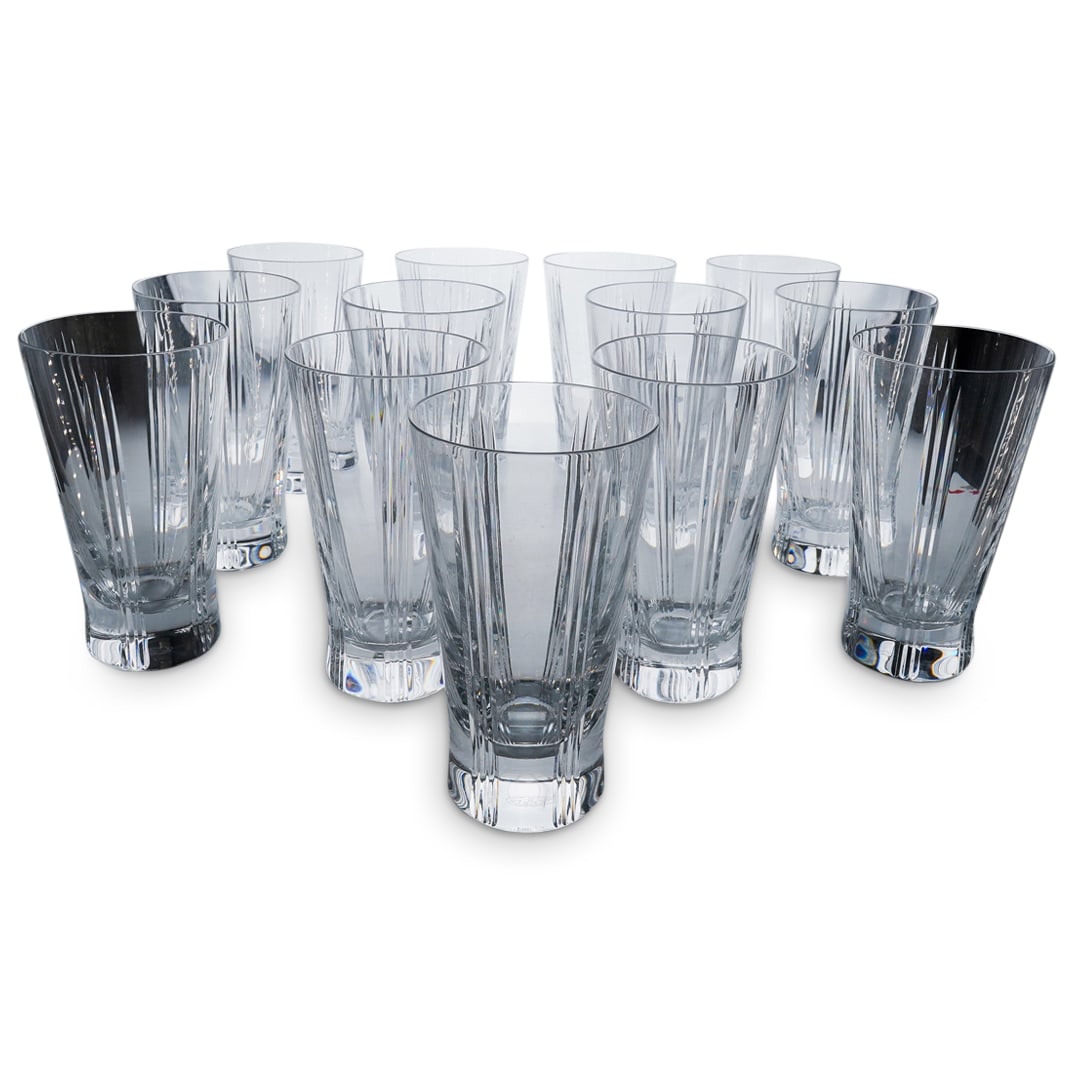 (13 Pc) Baccarat Crystal "Triade" Highball Glass Barware Set (1 of 4)