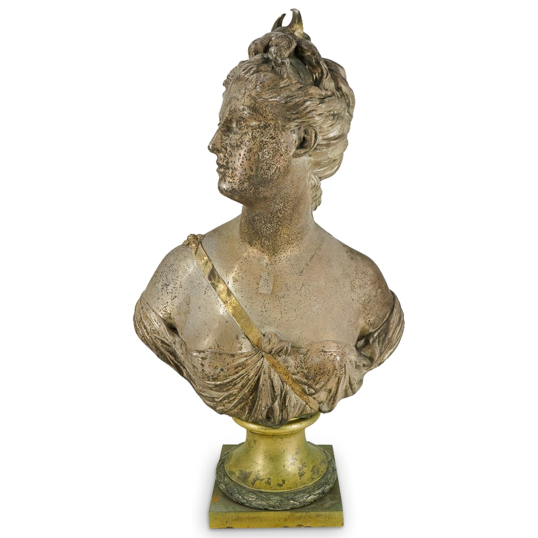 After (Jean-Antoine Houdon) Diana The Huntress Bronze Bust (1 of 11)