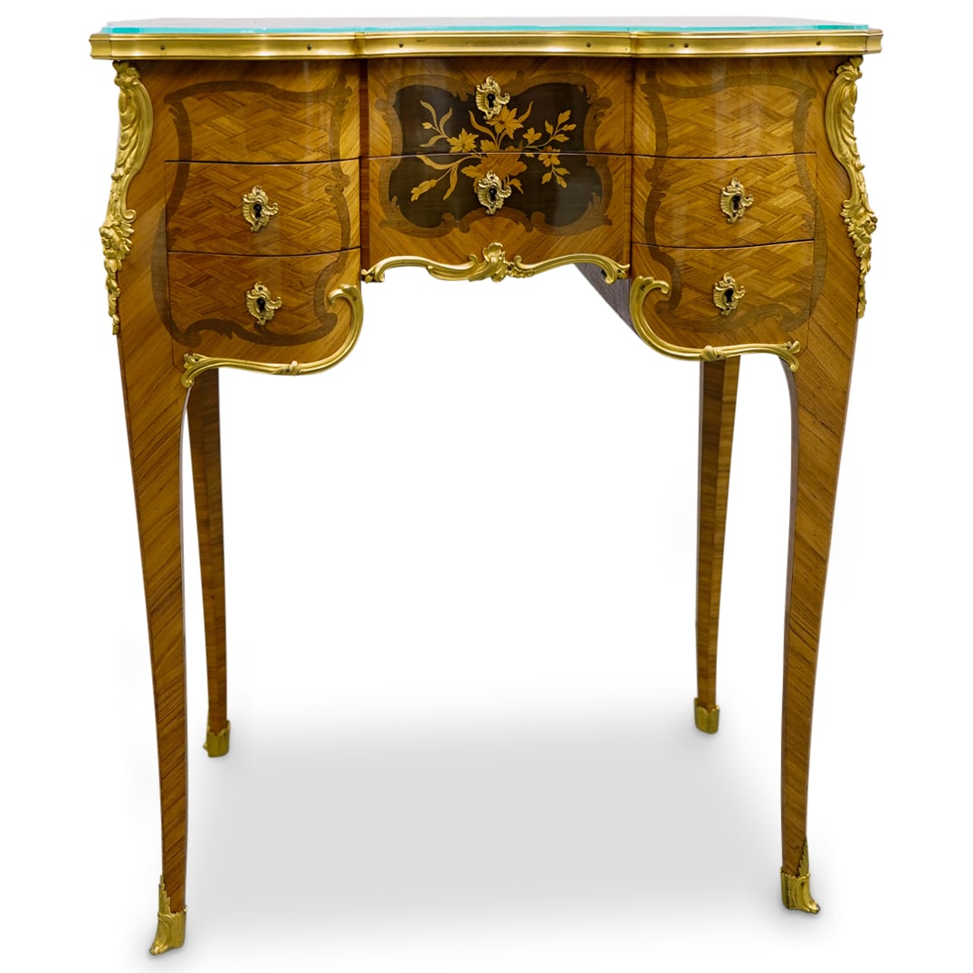 19th Century French Marquetry Vanity (1 of 20)