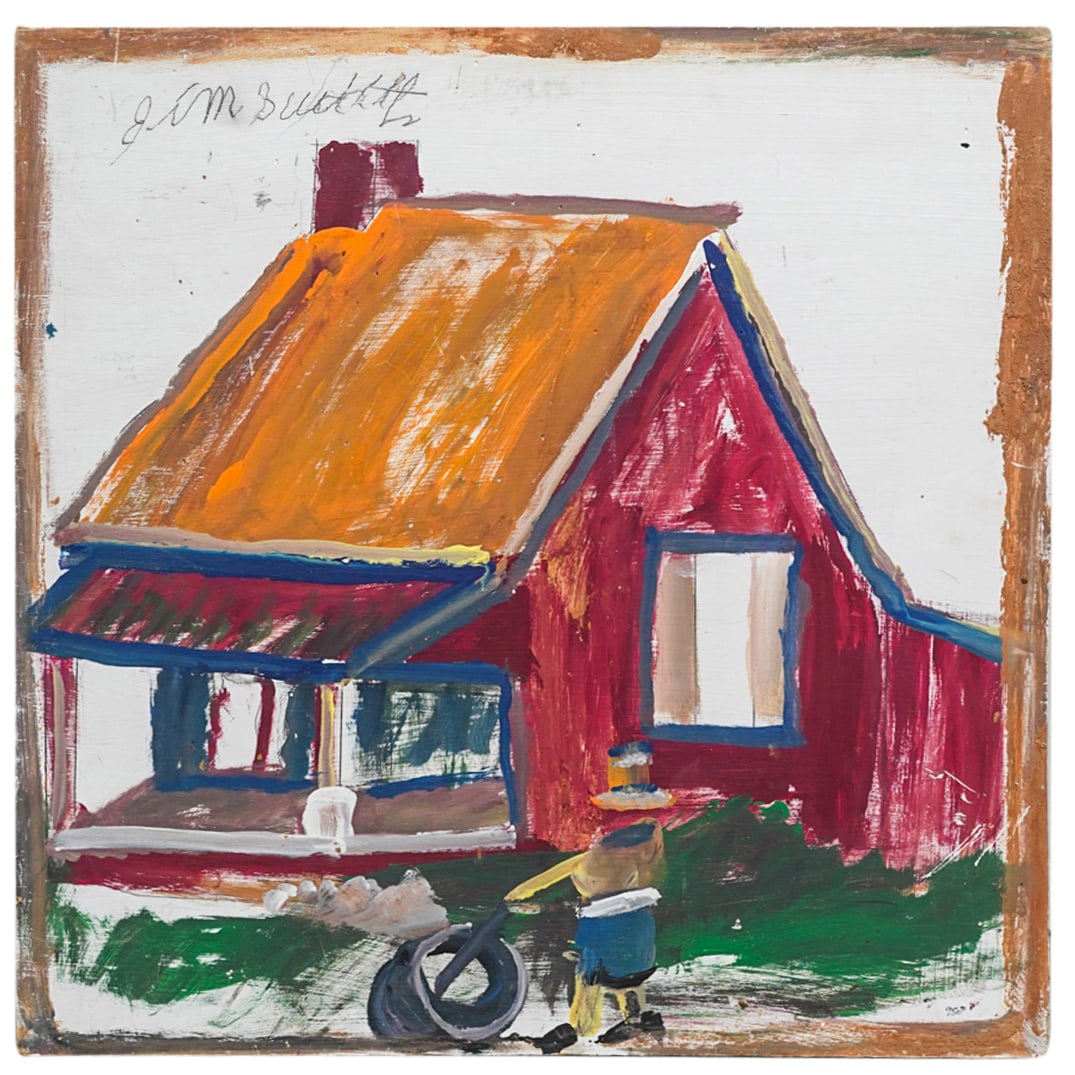 Jimmy Lee Sudduth (American, 1910-2007) Mixed Media On Panel (1 of 4)