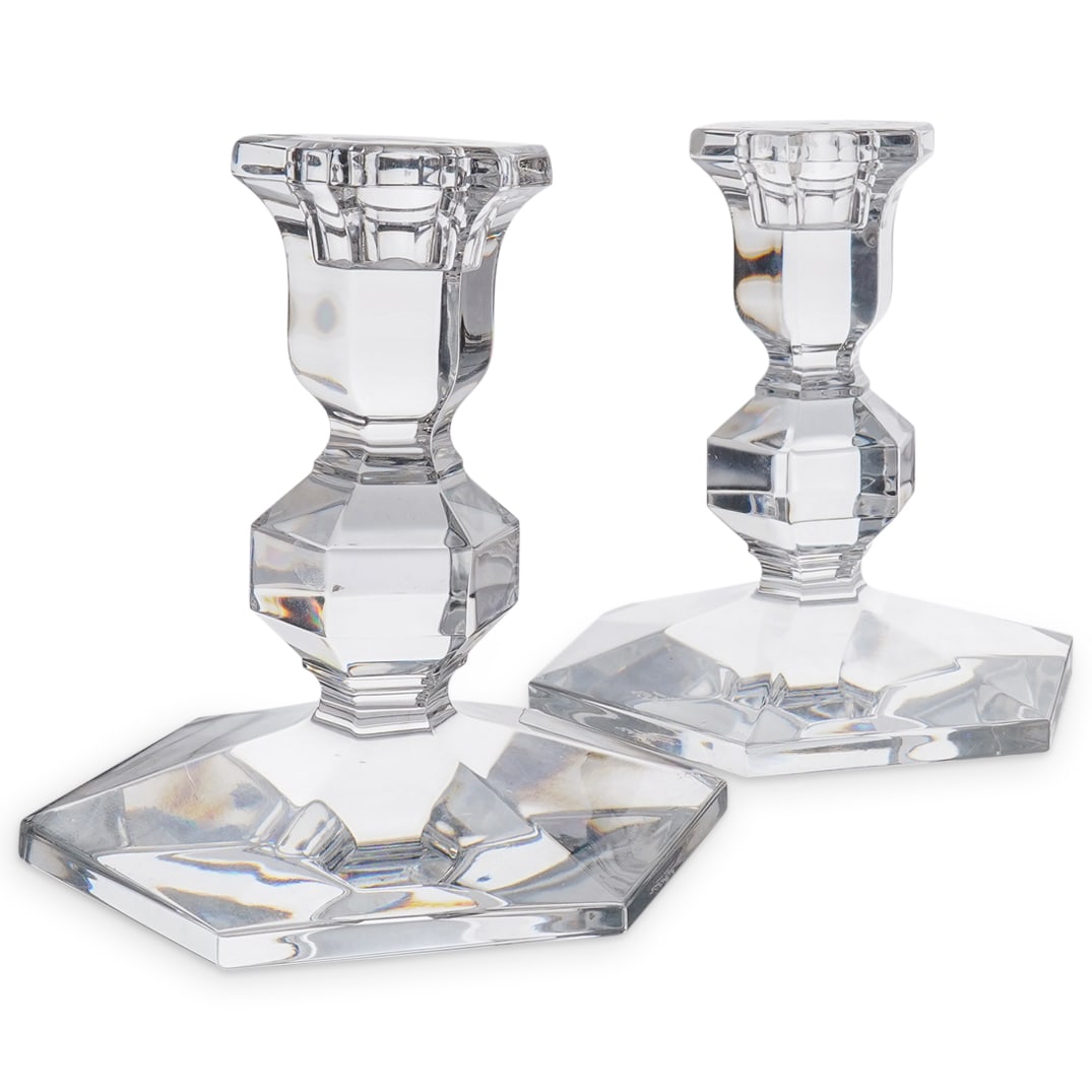 Pair of Val St. Lambert Crystal Candlesticks (1 of 7)