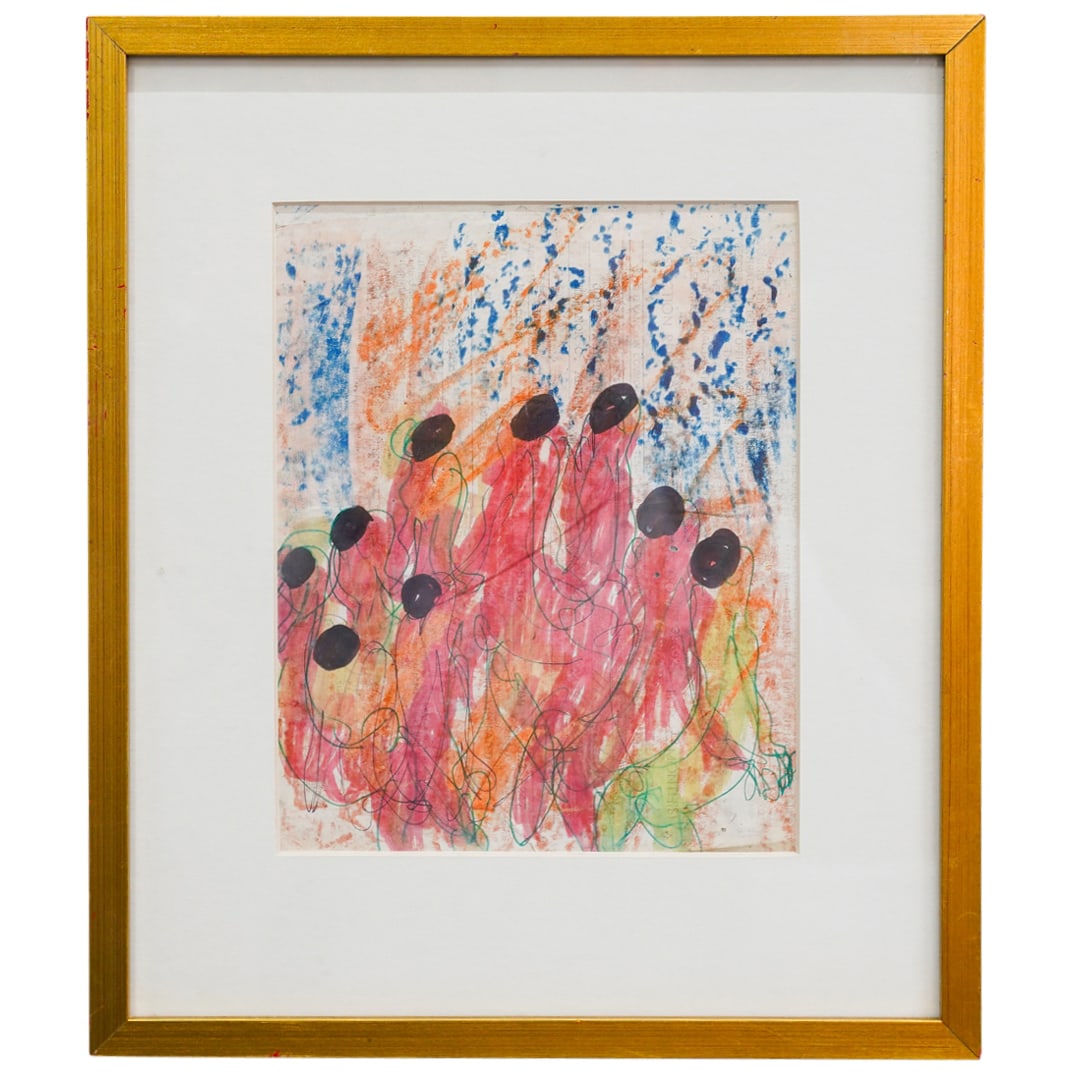 Purvis Young (American, 1943-2010) Mixed Media On Paper (1 of 2)