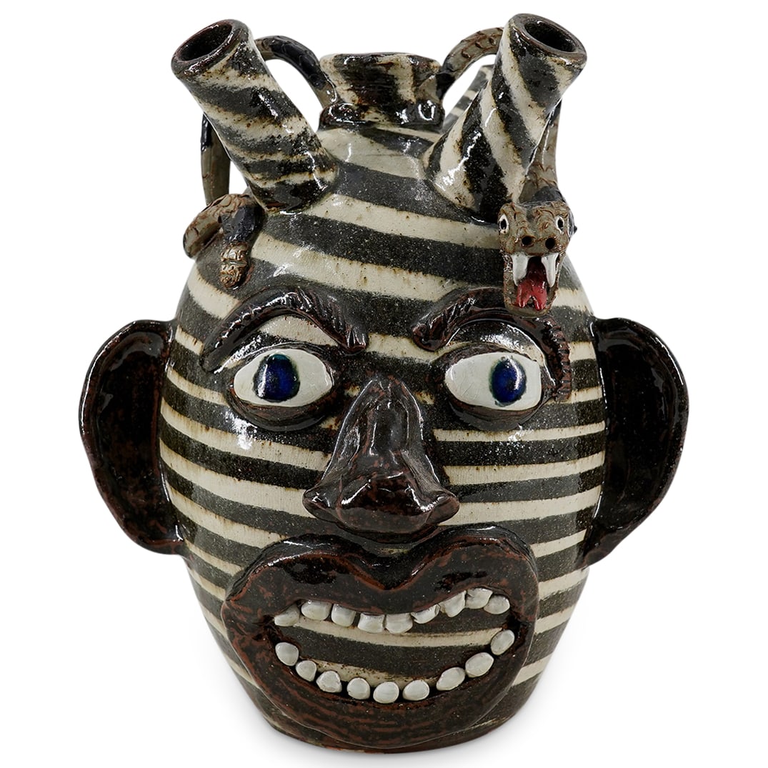 Albert Hodge (American, B. 1941) Ceramic Face Jug (1 of 12)