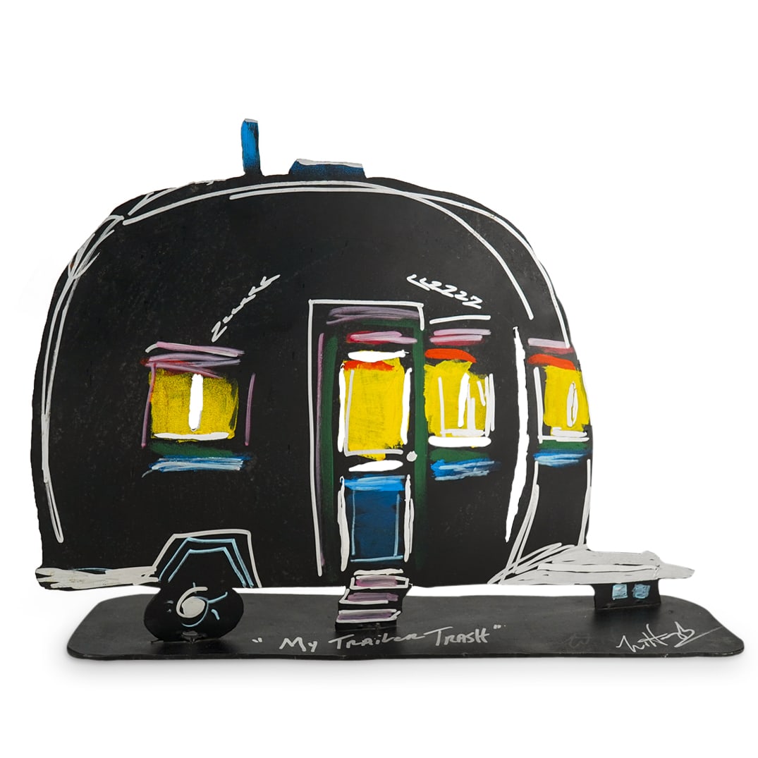 Hank Humphrey "My Trailer Trash" Painted Metal Sculpture (1 of 8)