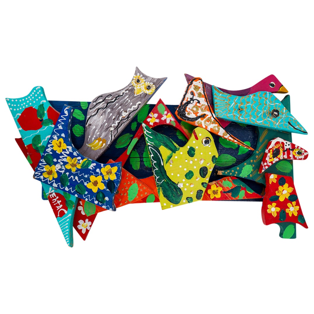 Yehtac (Cathey Kalista) Outsider Art Mixed Media Sculpture (1 of 5)