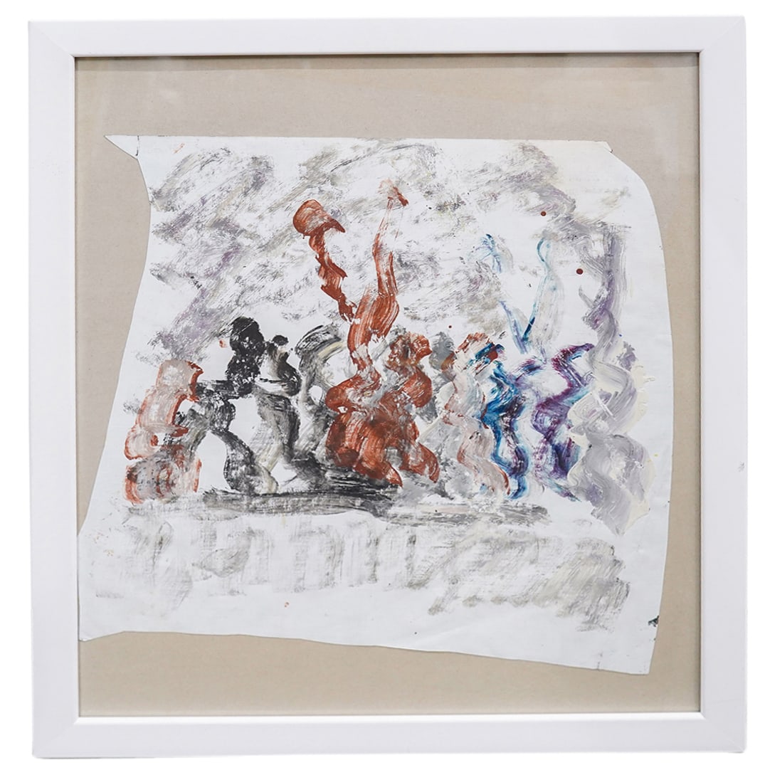 Purvis Young (American, 1943-2010) Mixed Media On Fabric (1 of 4)