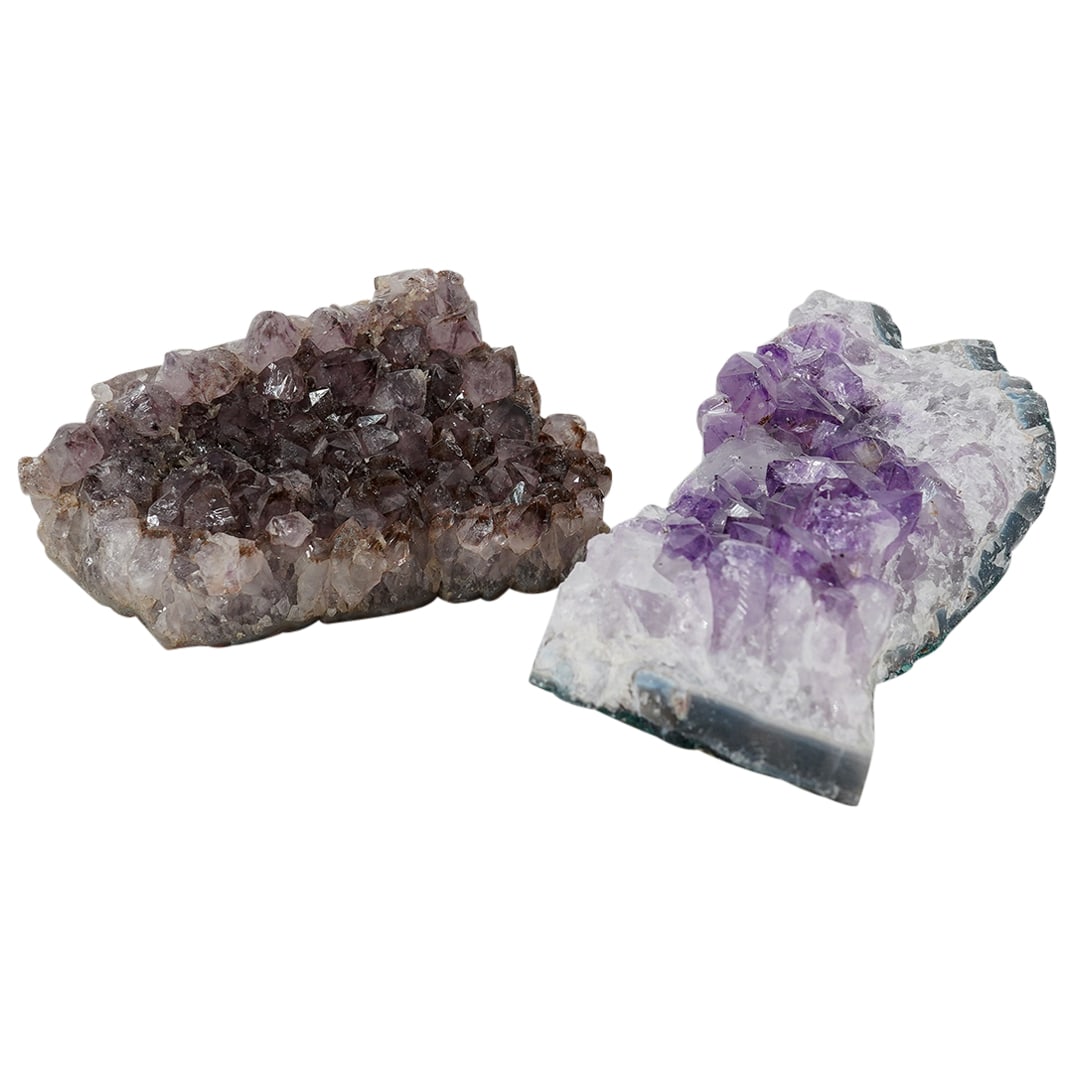 (2 Pc) Natural Geode Quartz Cluster Crystal Specimens (1 of 7)