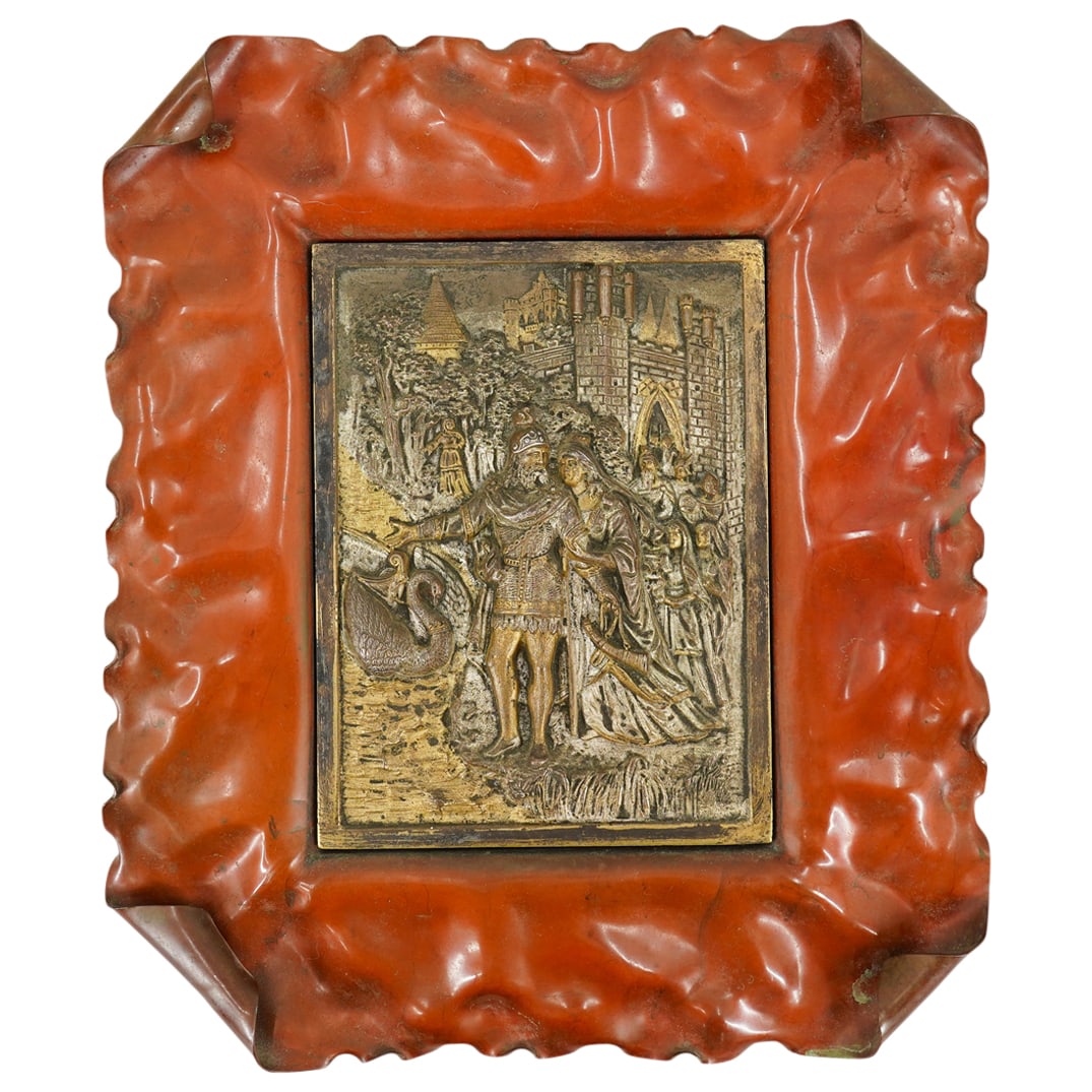 Bradley & Hubbard Mfg Co Metal Plaque In Copper Frame (1 of 5)