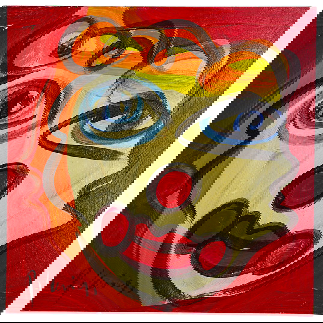 Peter Keil (German, 1942) Abstract Clown Face Portrait (1 of 3)